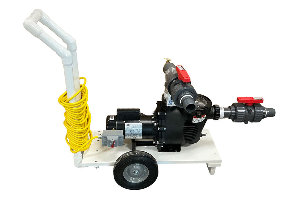 Deluxe Portable Pool Vacuum System with 3/4 HP Pump - 1-1/2 Inch - 50 Foot Cord