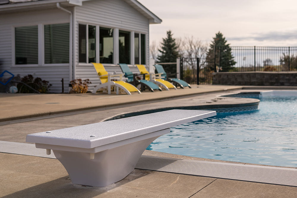 Global 3-Bolt Diving Board Base Without Jig for 8-Foot Board - Sand