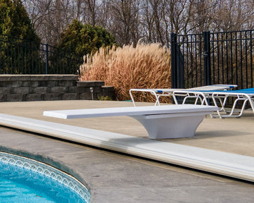 GX6 6 Foot Diving Board and 3-Bolt Base and Jig Combination Set - White