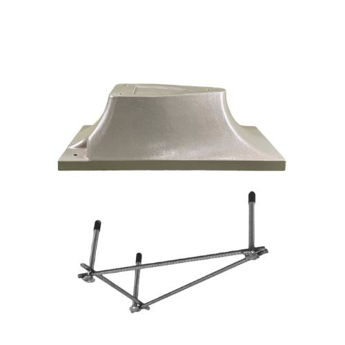 GX8 8 Foot Diving Board and 3-Bolt Base and Jig Combination Set - Sand