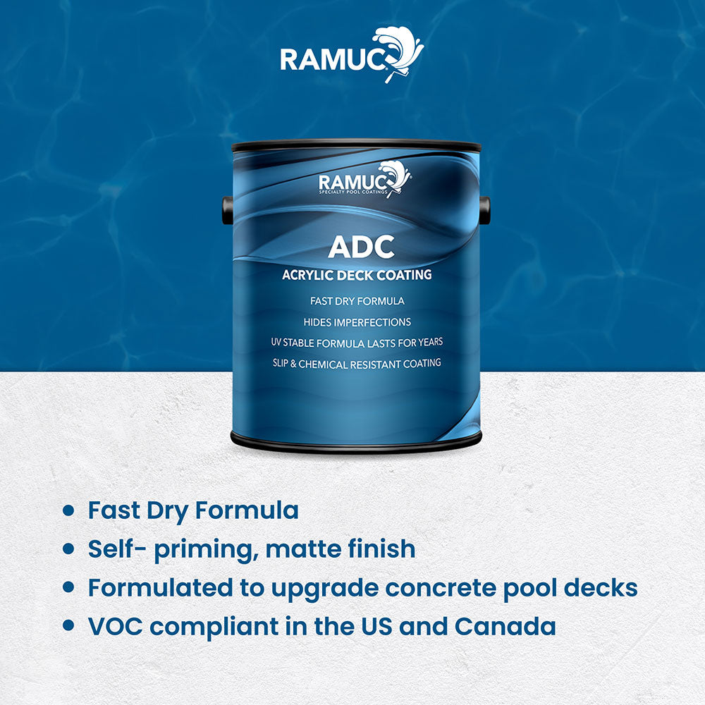 ADC Non-Slip Acrylic Deck Coating - 1 Gallon - Various Colors