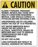 California Spa Regulations Caution Sign - 24 x 30 Inches on Heavy-Duty Aluminum