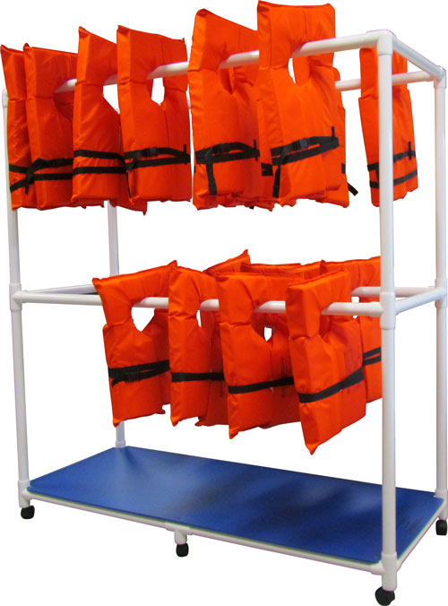 Large Life Jacket Storage Rack Large Storage Rack for Life Jackets - Holds 50+ Vests