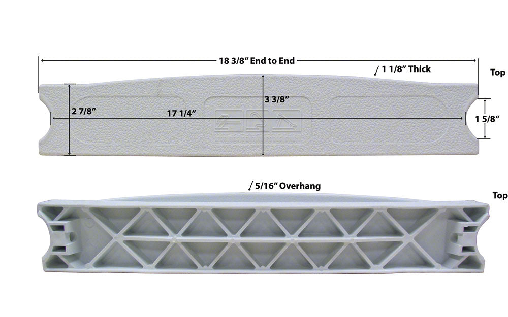 Plastic Econoline Ladder 3-Tread Kit With Hardware - 17.25 Inch Width - White