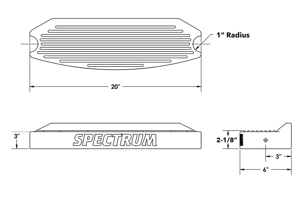 Plastic Old-Style Ladder Tread Step With Hardware for 1.90 O.D. - 18.625 Inch Width