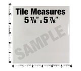 1.6 M Ceramic Smooth Tile Depth Marker 6 Inch x 6 Inch with 4 Inch Lettering