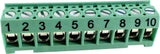 AquaLink Green Terminal Bar Connector - 10 Pin