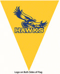 Custom Vinyl Pool Backstroke Flag - 11 x 14 Inch - Single Logo Both Sides