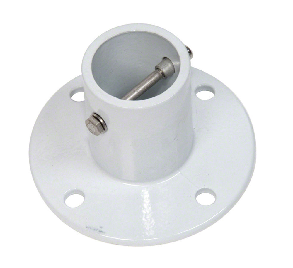 Aluminum Deck-Mounted Anchor Flange for 1.90 Inch O.D. Rail