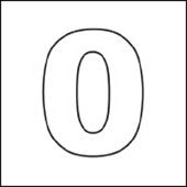 #0 Vinyl Depth Marker Stencil 6 Inch x 6 Inch with 4 Inch Lettering