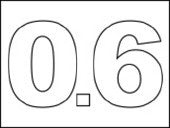 #0.6 Vinyl Depth Marker Stencil 8 Inch x 6 Inch with 4 Inch Lettering