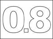 #0.8 Vinyl Depth Marker Stencil 8 Inch x 6 Inch with 4 Inch Lettering