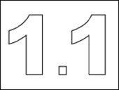 #1.1 Vinyl Depth Marker Stencil 8 Inch x 6 Inch with 4 Inch Lettering