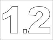 #1.2 Vinyl Depth Marker Stencil 8 Inch x 6 Inch with 4 Inch Lettering