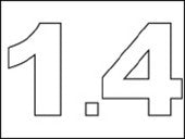 #1.4 Vinyl Depth Marker Stencil 8 Inch x 6 Inch with 4 Inch Lettering