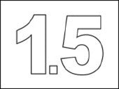 #1.5 Vinyl Depth Marker Stencil 8 Inch x 6 Inch with 4 Inch Lettering