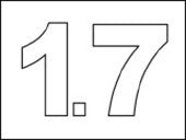 #1.7 Vinyl Depth Marker Stencil 8 Inch x 6 Inch with 4 Inch Lettering
