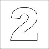 #2 Vinyl Depth Marker Stencil 6 Inch x 6 Inch with 4 Inch Lettering