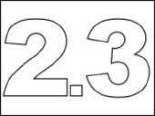 #2.3 Vinyl Depth Marker Stencil 8 Inch x 6 Inch with 4 Inch Lettering