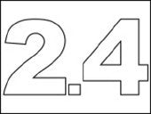 #2.4 Vinyl Depth Marker Stencil 8 Inch x 6 Inch with 4 Inch Lettering