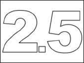 #2.5 Vinyl Depth Marker Stencil 8 Inch x 6 Inch with 4 Inch Lettering