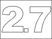 #2.7 Vinyl Depth Marker Stencil 8 Inch x 6 Inch with 4 Inch Lettering