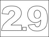 #2.9 Vinyl Depth Marker Stencil 8 Inch x 6 Inch with 4 Inch Lettering