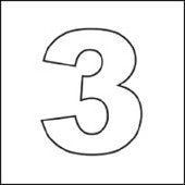 #3 Vinyl Depth Marker Stencil 6 Inch x 6 Inch with 4 Inch Lettering