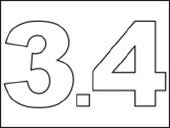 #3.4 Vinyl Depth Marker Stencil 8 Inch x 6 Inch with 4 Inch Lettering