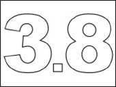 #3.8 Vinyl Depth Marker Stencil 8 Inch x 6 Inch with 4 Inch Lettering