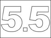 #5.5 Vinyl Depth Marker Stencil 8 Inch x 6 Inch with 4 Inch Lettering