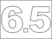 #6.5 Vinyl Depth Marker Stencil 8 Inch x 6 Inch with 4 Inch Lettering