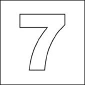 #7 Vinyl Depth Marker Stencil 6 Inch x 6 Inch with 4 Inch Lettering