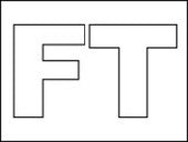 FT Vinyl Depth Marker Stencil 8 Inch x 6 Inch with 4 Inch Lettering