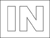 IN Vinyl Depth Marker Stencil 8 Inch x 6 Inch with 4 Inch Lettering