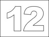 #12 Vinyl Depth Marker Stencil 8 Inch x 6 Inch with 4 Inch Lettering