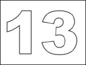 #13 Vinyl Depth Marker Stencil 8 Inch x 6 Inch with 4 Inch Lettering