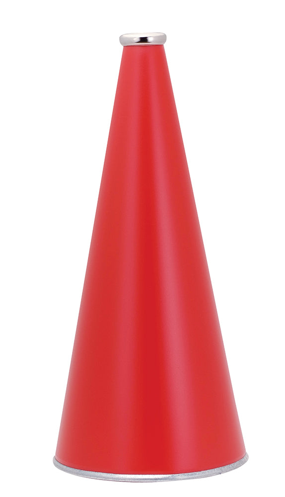 22 Inch Plastic Megaphone with Plated Metal Mouthpiece and Handle - Red