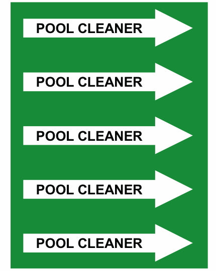 Pool Cleaner Right Arrow Pipe Label (Sold Per Inch)