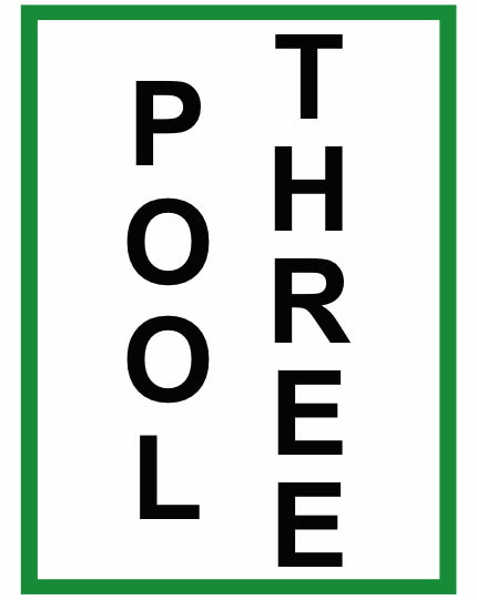Pool Three Name Pipe Label (Sold Per Inch)