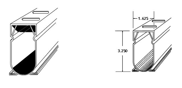 Deck Drain - 1.6 Inch Width - Gray - 5 Foot Length
