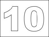 #10 Vinyl Depth Marker Stencil 8 Inch x 6 Inch with 4 Inch Lettering