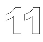 #11 Vinyl Depth Marker Stencil 6 Inch x 6 Inch with 4 Inch Lettering