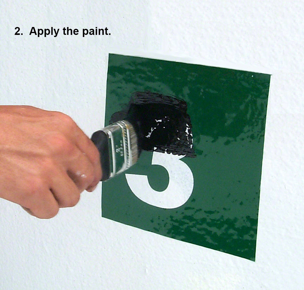 #1.1 Vinyl Depth Marker Stencil 8 Inch x 6 Inch with 4 Inch Lettering