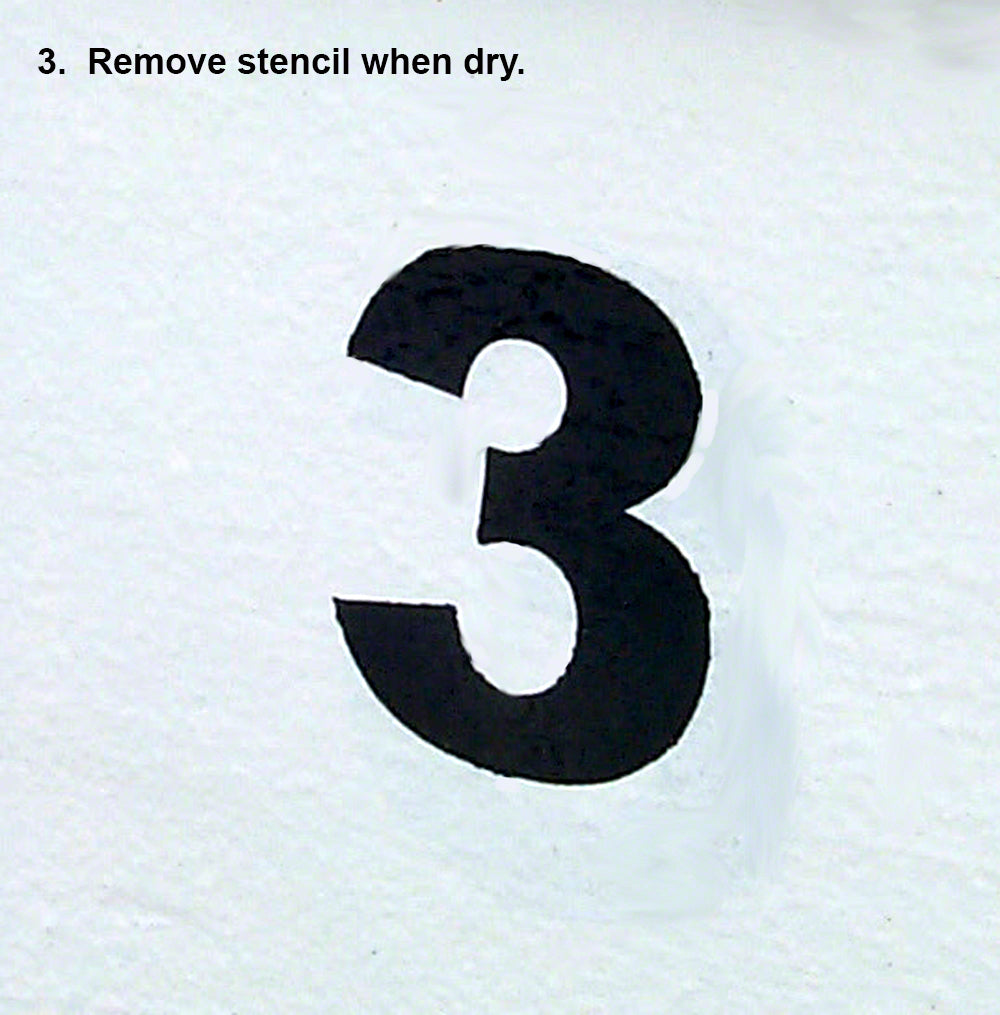 #3.0 Vinyl Depth Marker Stencil 8 Inch x 6 Inch with 4 Inch Lettering