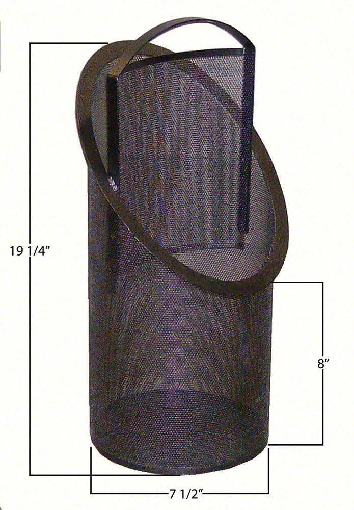 Guardian 5-8 Inch Epoxy Coated Stainless Strainer Basket with 1/2 Inch Perforation