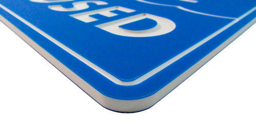 Emergency Shutoff Switch Sign - 9 x 6 Inches Engraved on Blue/White Heavy-Duty Plastic .25