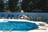 Flyte-Deck II Stand With 8 Foot Fibre-Dive Diving Board - White Stand - Marine Blue Board With Matching Tread