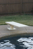 Cantilever 606 Stand With 6 Foot Frontier III Diving Board - White Stand - Taupe Board With White Tread