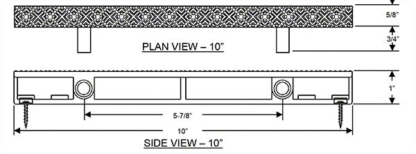 SuperGrip Perpendicular Grating 10 Inch - White - Sold Per Foot
